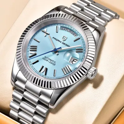 Pagani Design Automatic Sapphire Glass Mechanical Men's NH36A-Ice Blue Dial Watch